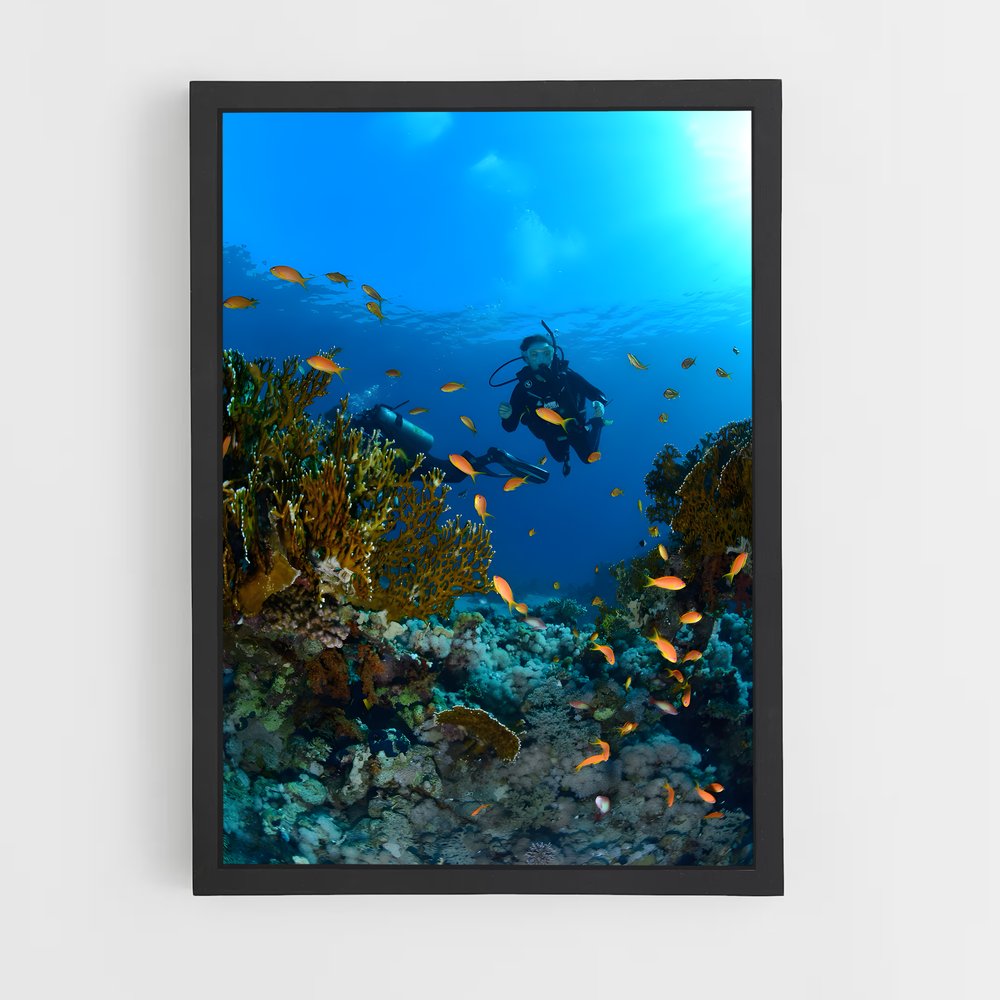 Poster Plongée sur le Récif – affiche Plongée sous-marine (vue 2)